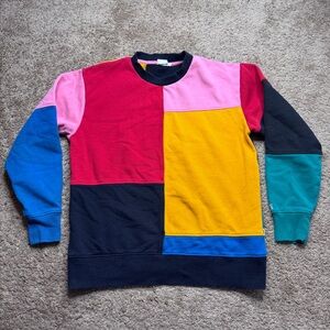 Vintage Vans Crewneck Sweatshirt Adult Small Colorblock Pullover Long Sleeve